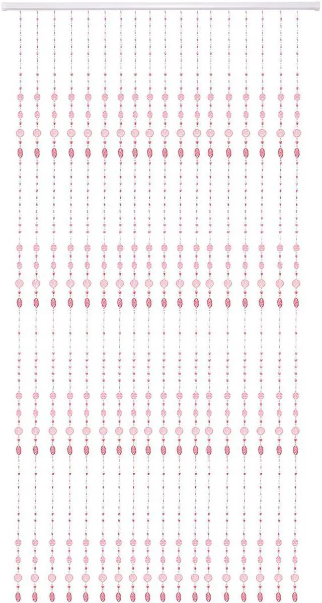 Main image of THY COLLECTIBLES Beautiful Home Decor Acrylic Beaded Curtain Door Screen Divider - Red Chinese Double Happiness Symbol