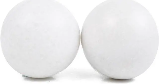 Alt view image 3 of 4 - White Marble Stone Chinese Healthy Exercise Massage Baoding Balls