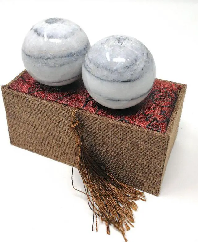Main image of Galaxy Pattern Marble Stone Chinese Healthy Exercise Massage Baoding Balls