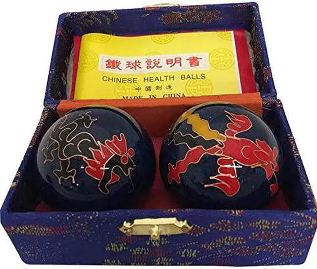 Main image of Baoding Balls Chinese Health Massage Exercise Stress Balls - Blue Dragon #2
