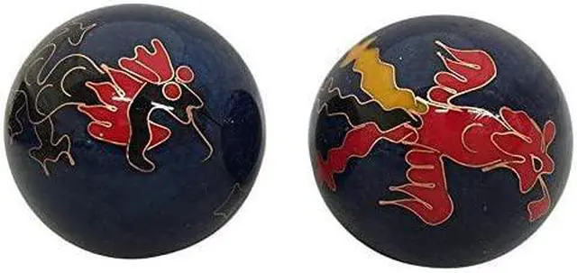 Alt view image 2 of 2 - Baoding Balls Chinese Health Massage Exercise Stress Balls - Blue Dragon #2