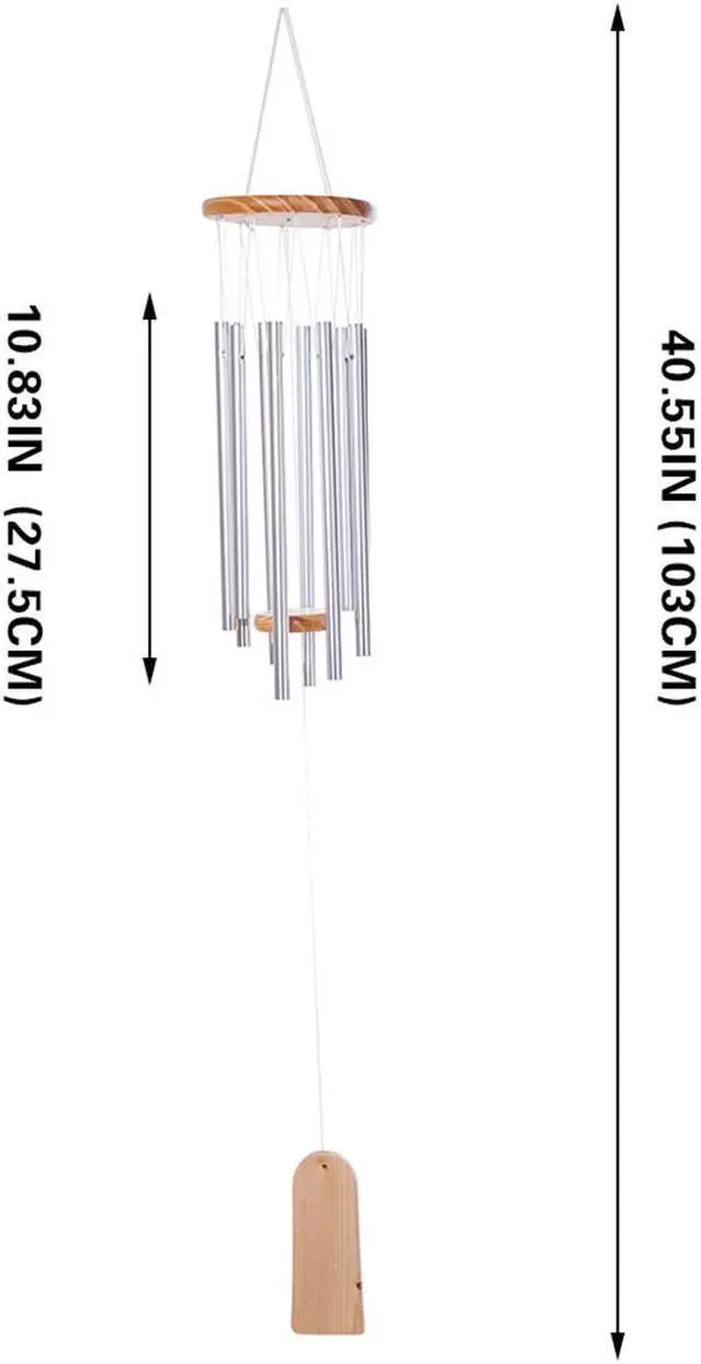 Alt view image 3 of 3 - THY COLLECTIBLES Hand Tuned Aluminum Feng Shui Wind Chime for Patio, Garden, Terrace and Balcony - Beautiful Outdoor Décor