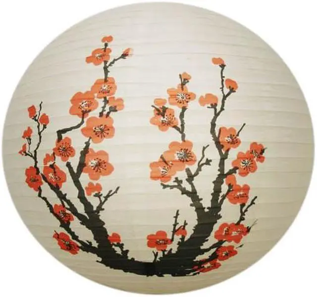 Main image of Round Paper Lantern Floral Design LAN013