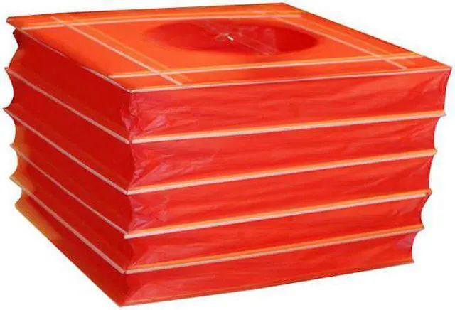 Main image of Japanese Style Rectangle Paper Lantern - RED