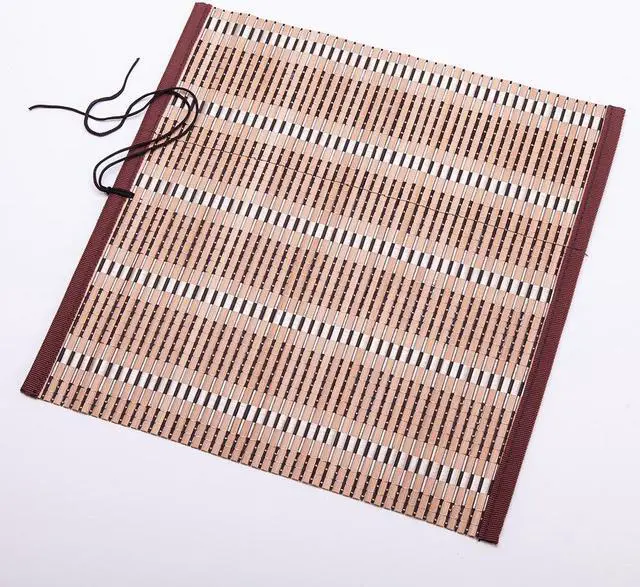Alt view image 3 of 4 - Bamboo Calligraphy Brush Holder Rollup Protection, 8 Compartments Pouch Organizer 36x36cm (14x14") - Large