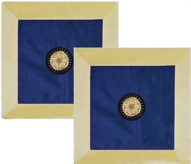 Main image of Set of 2 Oriental Silk Cushion Covers (BLUE)
