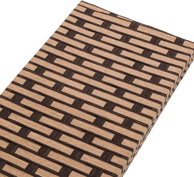 Alt view image 3 of 4 - Decorative Freestanding Woven Bamboo 4 Panels Hinged Privacy Panel Screen Portable Folding Room Divider (Chocolate)