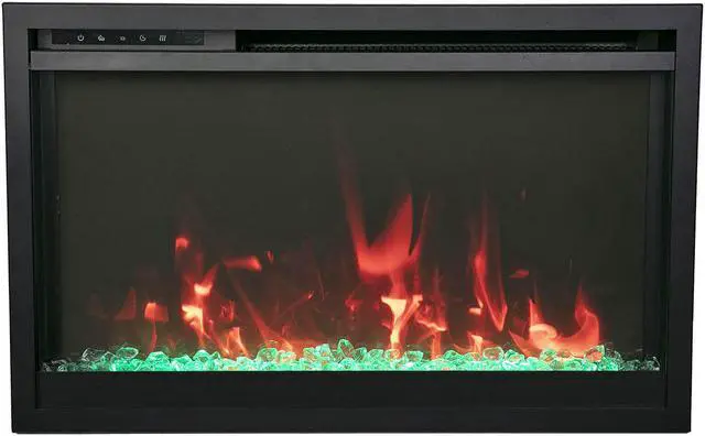Alt view image 4 of 7 - Amantii Traditional Xtraslim  26 Electric Fireplace with a 3 Speed Motor, WiFi Capable and Programmable Remote