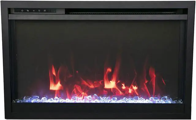 Alt view image 2 of 7 - Amantii Traditional Xtraslim  26 Electric Fireplace with a 3 Speed Motor, WiFi Capable and Programmable Remote