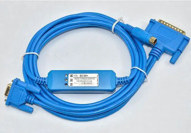 Alt view image 2 of 4 - For Mitsubishi PLC connector FX series, A series data cable Serial cable SC-09+