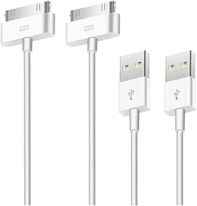 Main image of 2pcs 3.3 Feet 30 Pin USB Sync Charging Cable Cord Replacement for Old Apple iPhone 4/4S 3G/3GS iPad 1/2/3 iPod Nano/iPod Touch