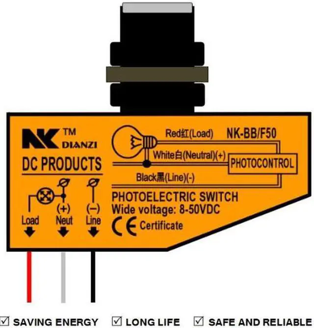 Alt view image 2 of 4 - Automatic Light Control Sensor DC12V 24V 36V 48V Dusk To Dawn Photocell Switch High Quality