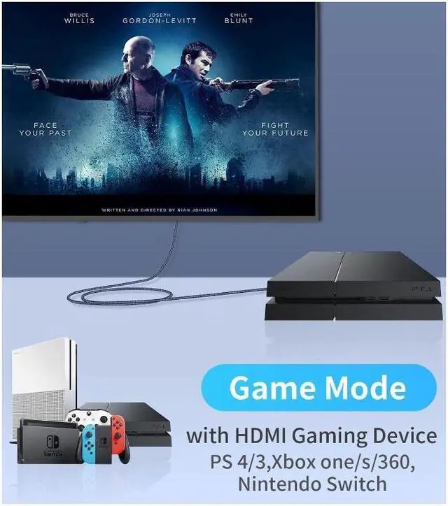 Alt view image 5 of 7 - HDMI to Displayport Adapter 4K@60Hz 2K@120Hz 1080P@165Hz HDMI Male Source to DisplayPort Female Monitor Cable HDMI to DP with USB Power Cable for PS5 Xbox Switch Laptop 20cm/0.65ft