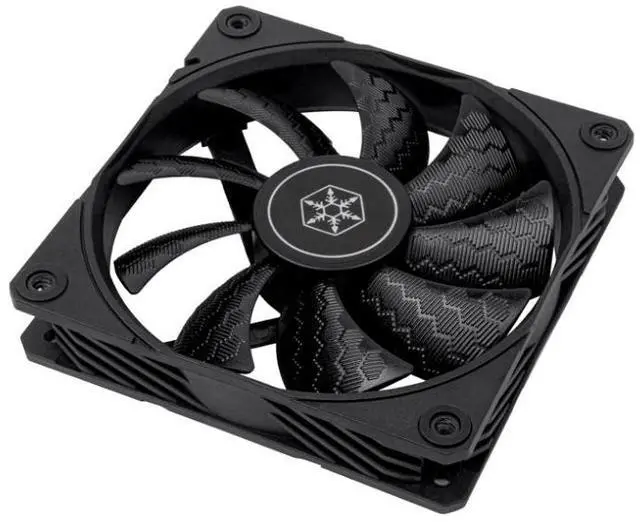 Alt view image 3 of 4 - Shark Force 120 Performance Enhancement 120mm PWM Fan with Shark Skin Pattern Fan Blades, SST-SF120B, black