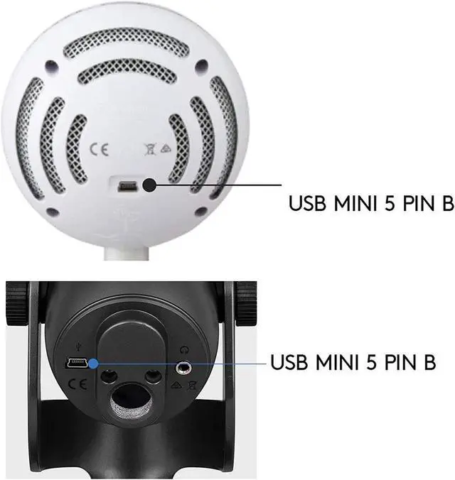 Alt view image 2 of 4 - Replacement USB Charging Cable Power Cord for Blue Yeti Recording Microphones MIC, Blue Snowball USB Microphone, Blue Yeti USB Mic, Blue Snowball iCE USB Mic, Yeti Pro MIC (Black)