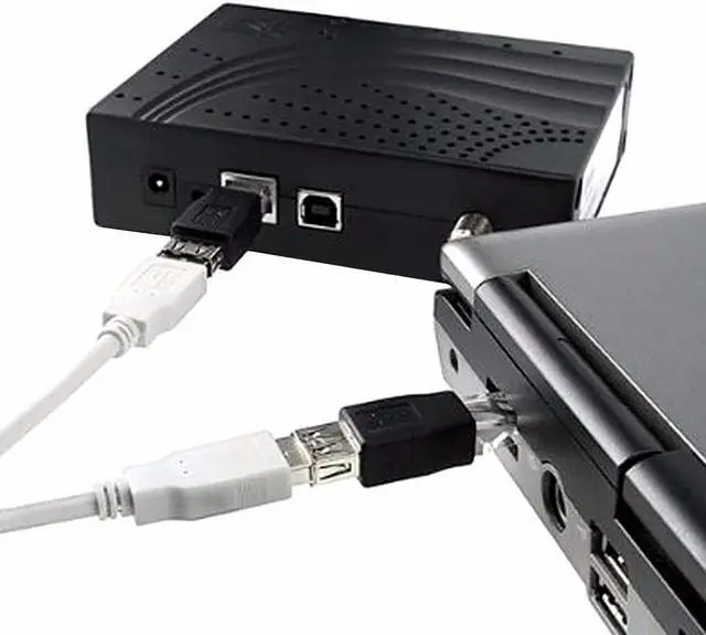 Alt view image 4 of 5 - Ethernet to USB Adapter, 2 PCS USB to Ethernet Adapter, RJ45 Ethernet Male to USB Female Converter, USB to RJ45 Adapter 10Mb/100Mbs Network Connector for Laptops Computers