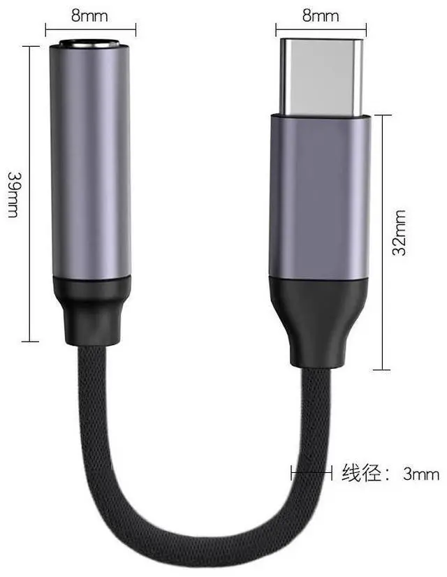 Alt view image 7 of 7 - USB Type C to 3.5mm Headphone Jack Adapter Audio Adapter USB C to Aux Dongle Cable Cord for iPhone 15 Plus/15 Pro Max Galaxy S23 S22 Ultra S20+ Note 20 10 Pixel 7 6 5 4 and More
