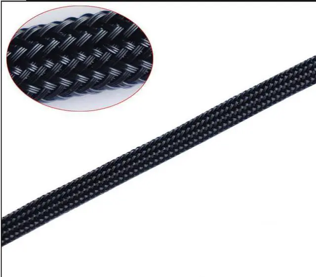 Alt view image 5 of 6 - Black woven mesh cover (12 inches 30cm) USB to 4-pin/3-pin, computer fan adapter cable 5V power cord connector 4-pin/3-pin fan to USB adapter cable