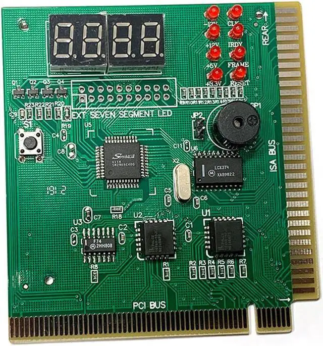 Alt view image 5 of 5 - 4-Digit PC Analyzer Diagnostic Post Card Motherboard Fault Tester for ISA PCI