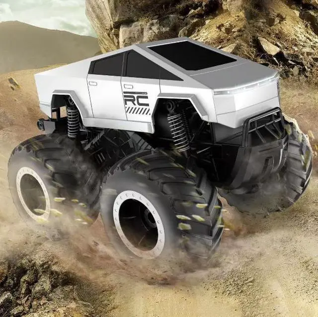 Alt view image 5 of 7 - Water and land remote control car Cyber high-speed shock-absorbing four-wheel drive off-road climbing handle car boy toy  with 2 Battery
