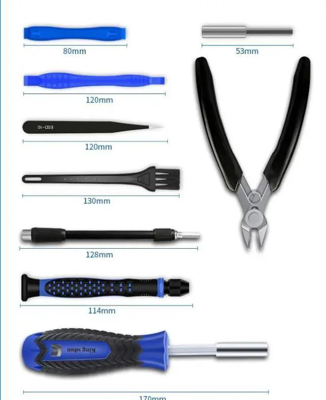 Alt view image 3 of 6 - Professional computer repair kit, precision electronic 118 in 1 screwdriver set, suitable for mobile phones iPhonePCMacBook Small technical tools for repairing laptops, PS4, Xbox