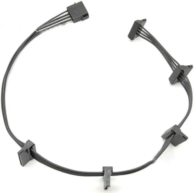 Alt view image 2 of 7 - 2 Pcs / Set 15pin Splitter Hard Drive HDD SSD SATA Power Supply Cable Cord 18AWG PC Server 4 pin IDE Molex 1 To 5