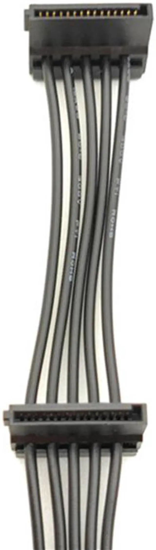 Alt view image 5 of 7 - 2 Pcs / Set 15pin Splitter Hard Drive HDD SSD SATA Power Supply Cable Cord 18AWG PC Server 4 pin IDE Molex 1 To 5