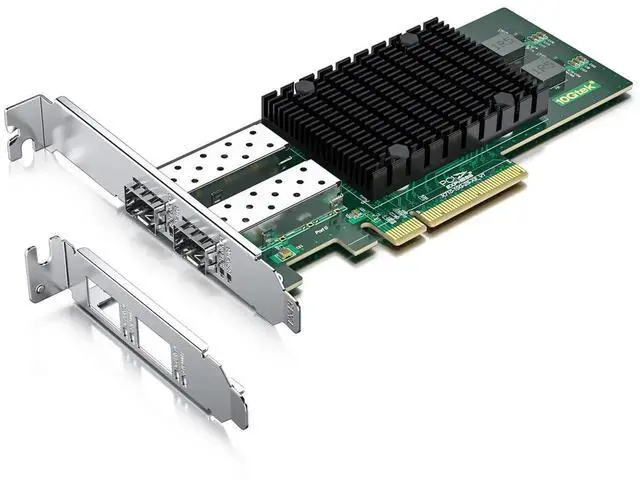 Main image of DualPort 10Gb SFP+ PCIE Network Card NIC, Ethernet Converged Adapter with Intel X710BM2 Chip, PCIe 3.0 X8, Replacement for Intel X710DA2, Supports Windows Server, Linux & VMware ESXi