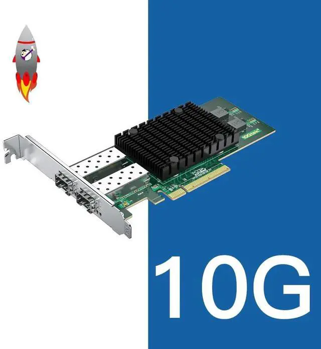 Alt view image 6 of 7 - DualPort 10Gb SFP+ PCIE Network Card NIC, Ethernet Converged Adapter with Intel X710BM2 Chip, PCIe 3.0 X8, Replacement for Intel X710DA2, Supports Windows Server, Linux & VMware ESXi