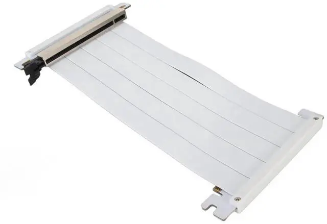 Main image of PCIE 4.0 x16 Extender Riser Cable, 18CM 180° DualSided Reverse GPU Extension Cable, HighSpeed Graphic Card Riser for RX 7900/7800/7700/7600/7500 Series GPUs, White