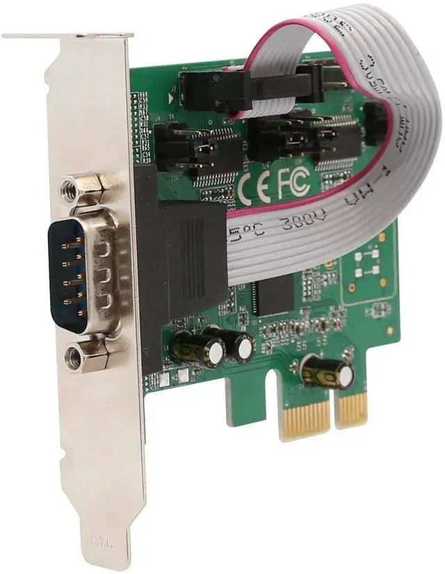 Alt view image 7 of 7 - 2Port Serial DB9 RS232 PCIe 1.0 x1 Network Adapter with LowProfile Bracket, Model SIPEX15055