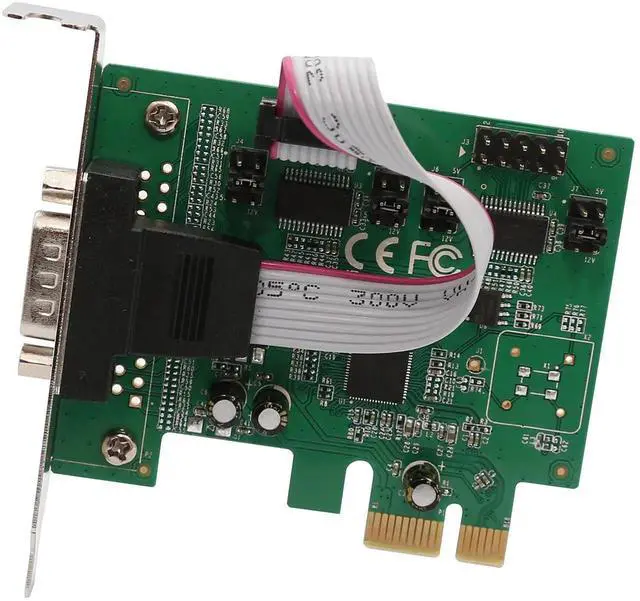 Alt view image 2 of 7 - 2Port Serial DB9 RS232 PCIe 1.0 x1 Network Adapter with LowProfile Bracket, Model SIPEX15055