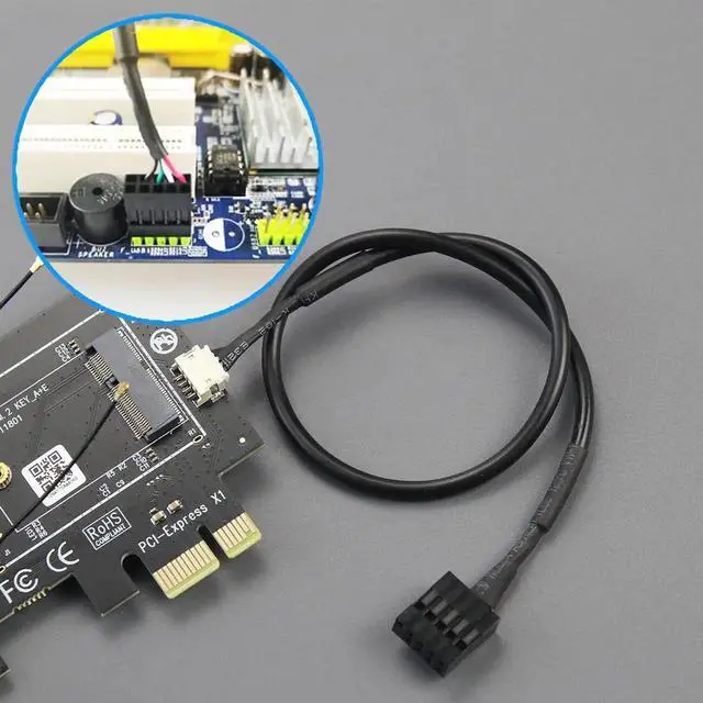 Alt view image 7 of 7 - WA01 M.2 EKey to PCIe X1 WiFi Bluetooth Adapter, Compatible with M.2 WiFi 4/5/6/6E/7 & Coral TPU Module, Includes 6dBi SMA Antenna Kits