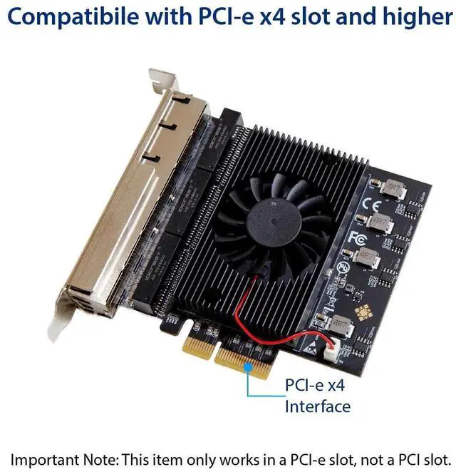 Alt view image 5 of 5 - 6Port 2.5 Gigabit PCIe x4 Ethernet Network Card, 2500Mbps MultiPort LAN Adapter for Router, NAS & Server