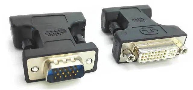 Alt view image 5 of 5 - DVI 24+5 Female to VGA 15Pin Male Adapter Cable, Black F/M DigitaltoAnalog Video Converter