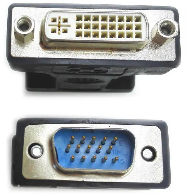 Alt view image 3 of 5 - DVI 24+5 Female to VGA 15Pin Male Adapter Cable, Black F/M DigitaltoAnalog Video Converter