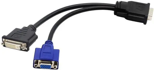 Alt view image 2 of 7 - 30cm / 10in Wyse DVII to VGA Splitter YCable, DVII Male to VGA Female M/F Adapter Cable, Compatible with Wyse YCable