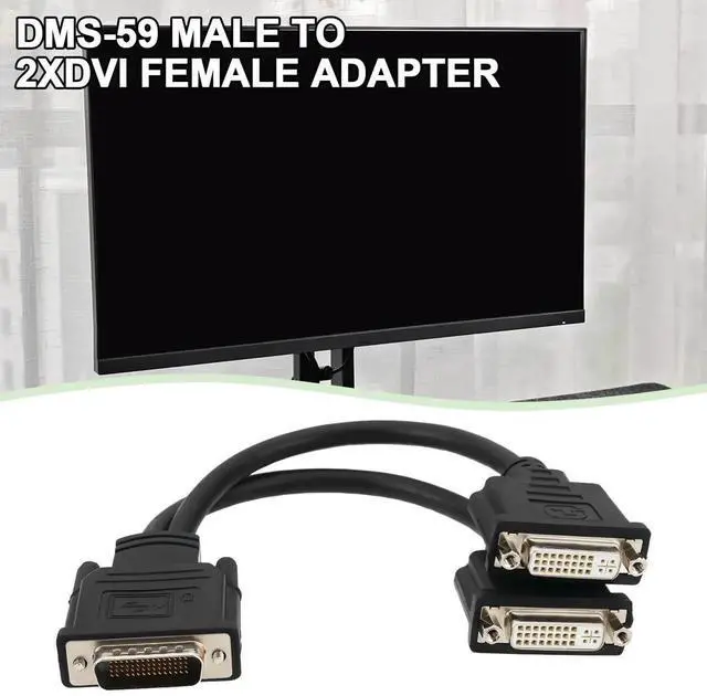Alt view image 3 of 7 - 1Pc DMS59 Male to Dual DVI 24+5 Female Splitter Cable, 16cm MultiMonitor Extension Cable for DMS59 Port Graphics Cards