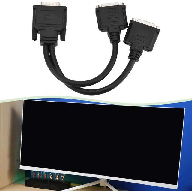 Alt view image 7 of 7 - 1Pc DMS59 Male to Dual DVI 24+5 Female Splitter Cable, 16cm MultiMonitor Extension Cable for DMS59 Port Graphics Cards
