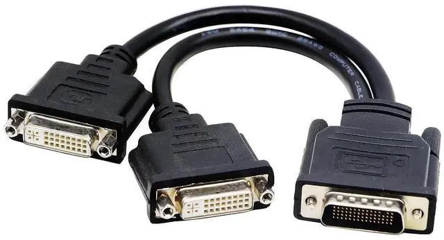 Main image of 10Inch DMS59 to Dual DVI Splitter YCable Dongle, MultiDisplay Adapter for Dual Monitor Setups
