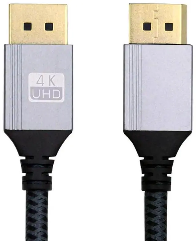 Main image of 1m DisplayPort to DisplayPort Cable, 4K 60Hz UHD Silver Sleeve DP Cable for Desktop, Laptop, Monitor & Graphics Card