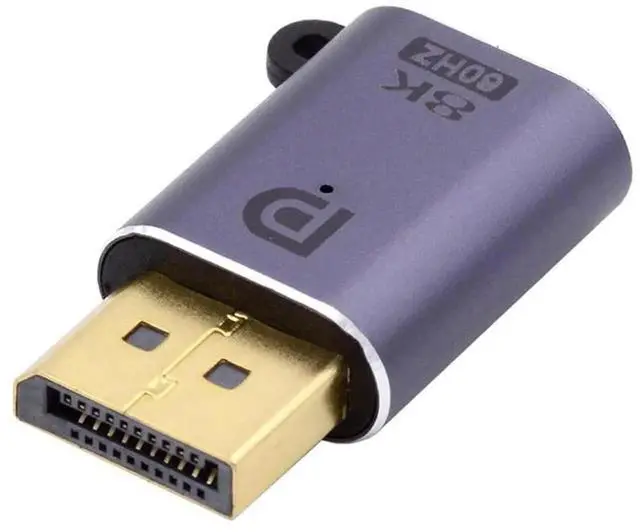 Main image of DisplayPort 1.4 Male to Mini DP Female Adapter, 8K@60Hz & 4K@144Hz UHD (7680×4320) UltraHD Video Connector for Laptop, PC & Monitor