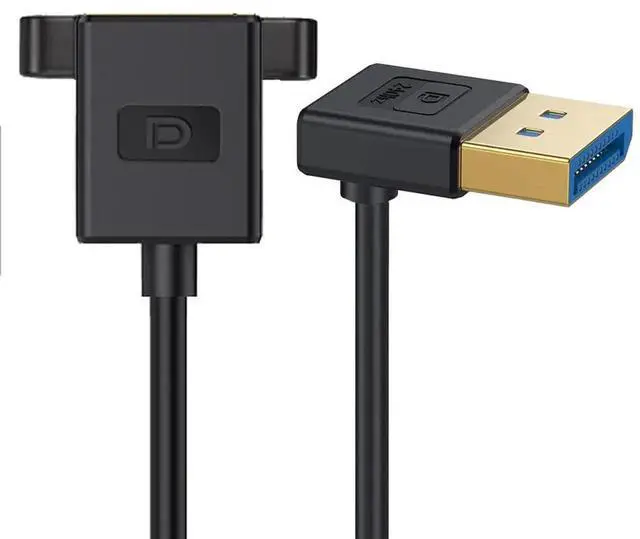 Main image of 30cm DownAngled DisplayPort 1.4 Ultrafine Male to Female Extension Cable, 8K@60Hz & 4K@144Hz UHD DP Cord for Graphics Card, Desktop, Laptop & Monitor