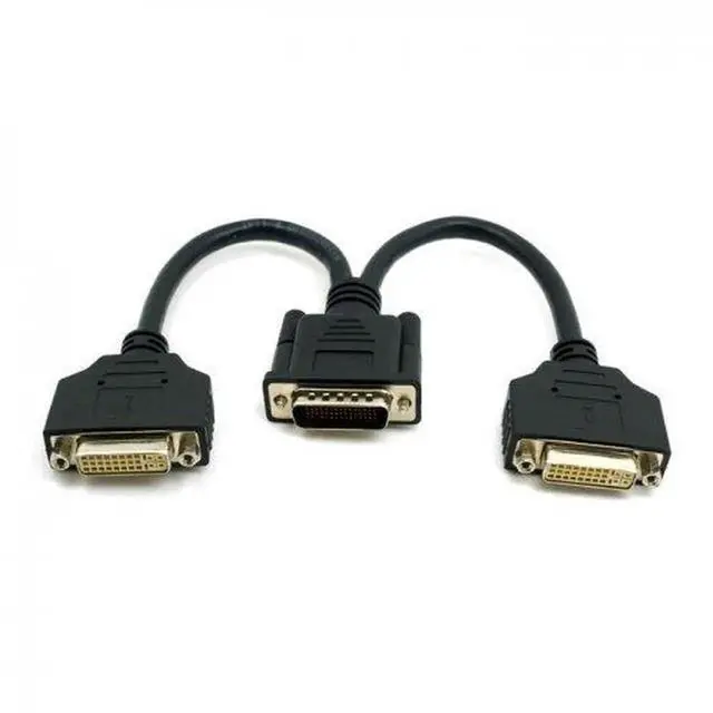 Alt view image 6 of 7 - DMS59 Male to Dual DVI 24+5 Female Splitter Extension Cable for Graphics Cards & MultiMonitor Displays
