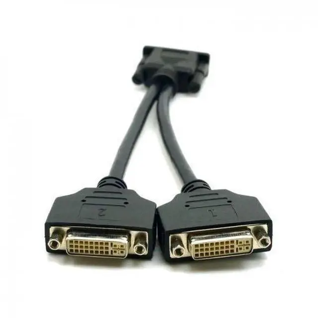 Alt view image 3 of 7 - DMS59 Male to Dual DVI 24+5 Female Splitter Extension Cable for Graphics Cards & MultiMonitor Displays