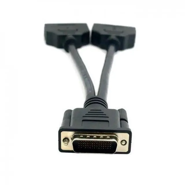 Alt view image 2 of 7 - DMS59 Male to Dual DVI 24+5 Female Splitter Extension Cable for Graphics Cards & MultiMonitor Displays