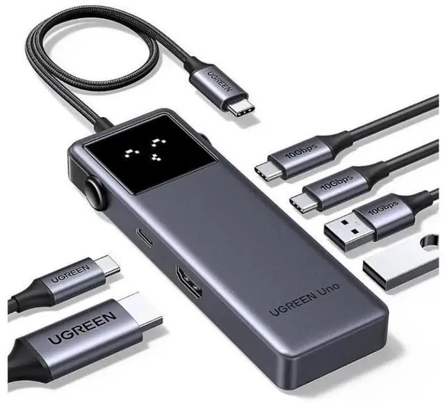 Main image of UGREEN Uno 6in1 USBC Hub, 10Gbps USBC & USBA Data Ports, 4K@60Hz HDMI Output for MacBook Pro/Air, iPad Pro, Surface, XPS, ThinkPad & More