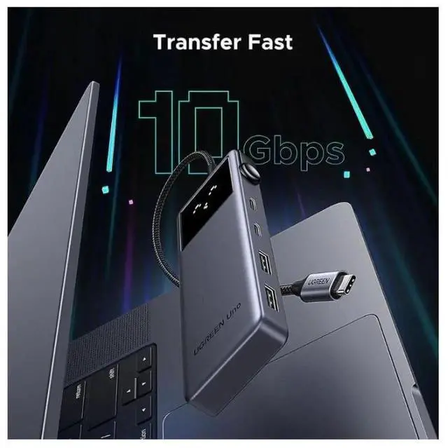 Alt view image 2 of 6 - UGREEN Uno 6in1 USBC Hub, 10Gbps USBC & USBA Data Ports, 4K@60Hz HDMI Output for MacBook Pro/Air, iPad Pro, Surface, XPS, ThinkPad & More