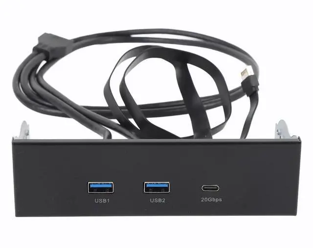 Main image of 5.25 Inch Front Panel USB Hub, 3Port USB Floppy Bay Expansion, 19Pin USB3.2 Gen2 Internal Hub with 2 USBA & 20Gbps USBC Port for PC Case