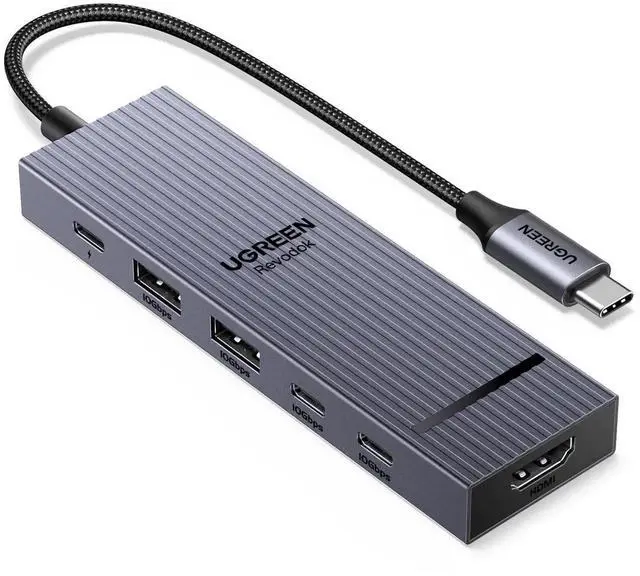 Main image of UGREEN Revodok Pro 6in1 USBC Hub, 10Gbps Data Ports, 4K@60Hz HDMI Output, 100W Power Delivery Charging for MacBook Pro/Air, iPad Pro, ThinkPad, ROG Ally & More